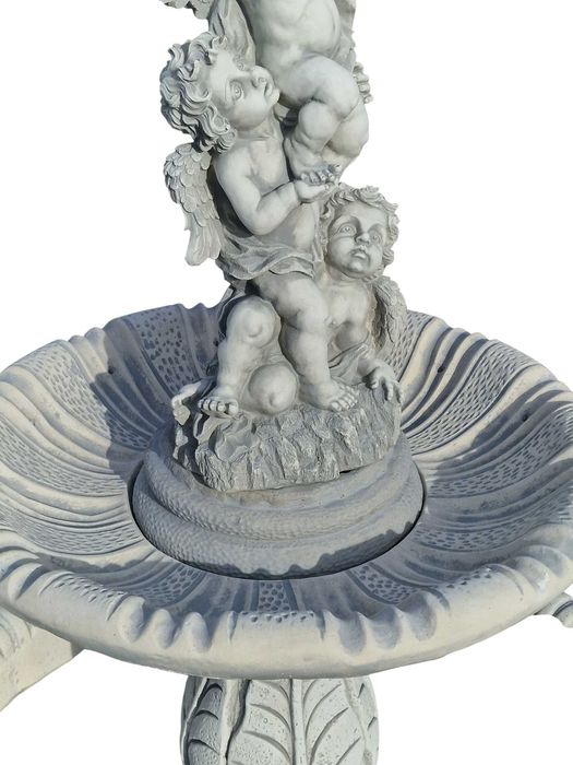 Fontanna Adda z Amorkami Basen z dnem biały cement figura Ag-Bet