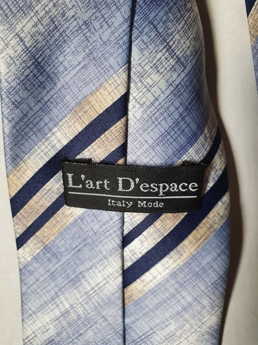 Krawat niebieski L'art D'espace Italy Mode (Z)