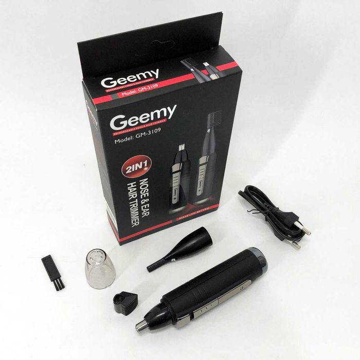 Тример для носа, вух, брів, тример 2в1 бездротовий, машинка GEMEI