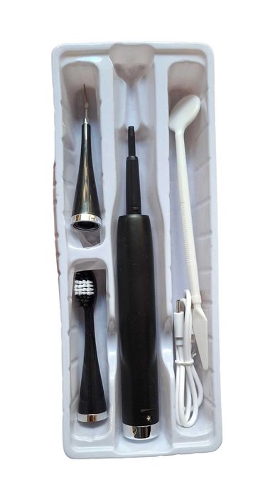 Limpador Dental Elétrico Preto NOVO