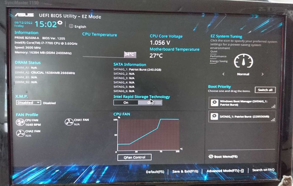 Desktop Hight-End/i7-7700-3,6Hz/16Gb/240Gb