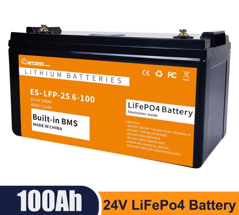 24v 100AH LiFePO4 акумулятор з BMS