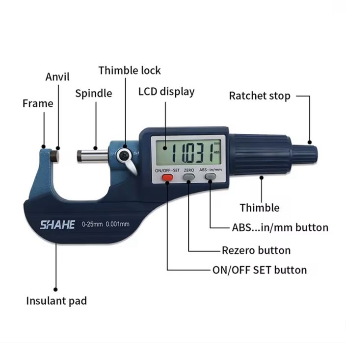 Микрометр Shahe 5202-25 электронный