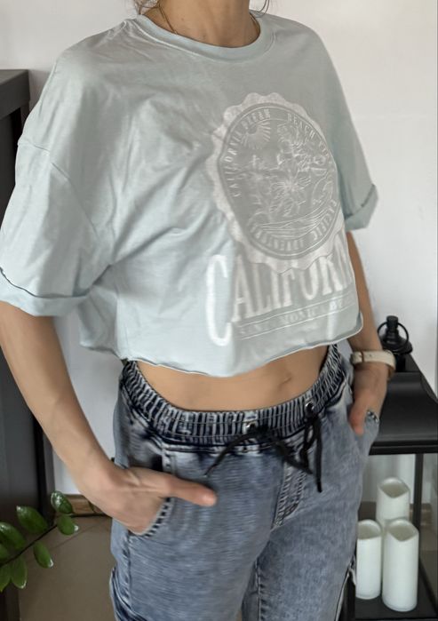 Bershka NOWY top koszulka M krótki Tshirt damski