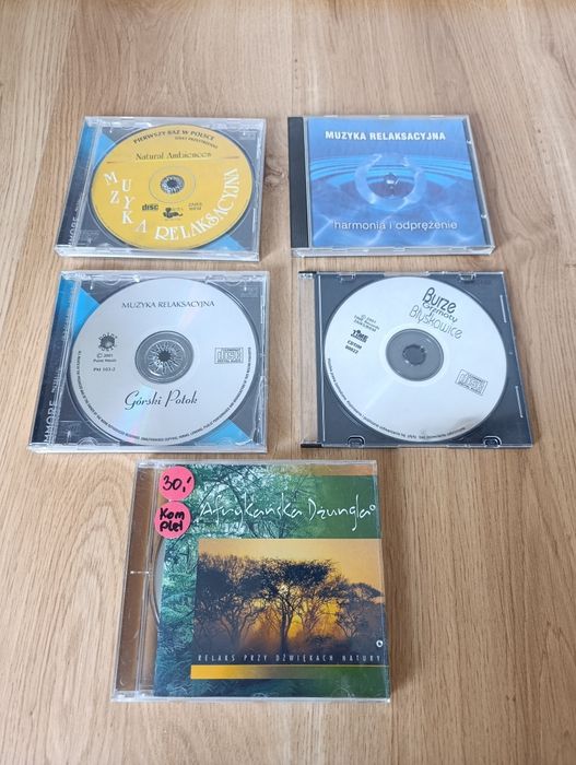 Zestaw 5 płyt CD : Muzyka Relaksacyjna i Dźwięki Natury