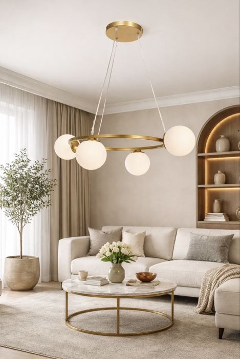 Lampa wiszaca Ring 4 złoty 4x60W