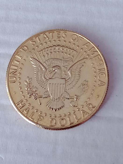 1/2 dolara, HALF DOLLAR, pozłacany.