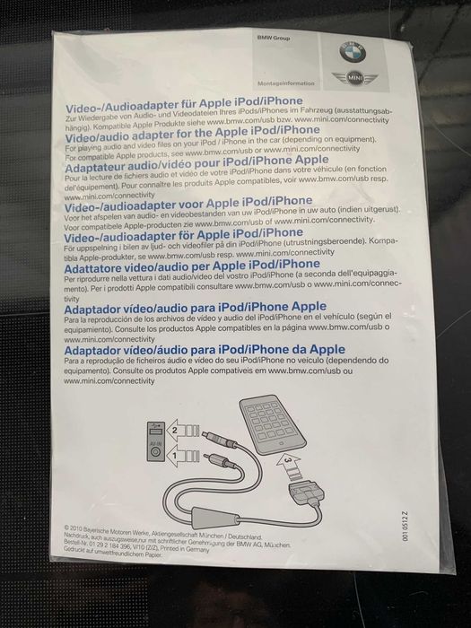 Cabo iPod / iPhone BMW / MINI