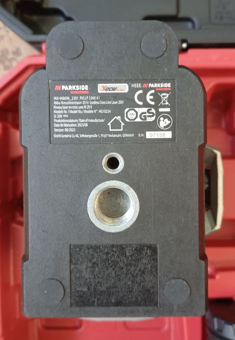 Laser a bateria 360 Parkside Performance 20V 16 linhas
