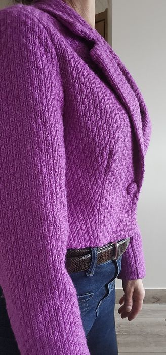 Żakiet 38 bluza kurtka Primark pudełkowa fuksja amarant