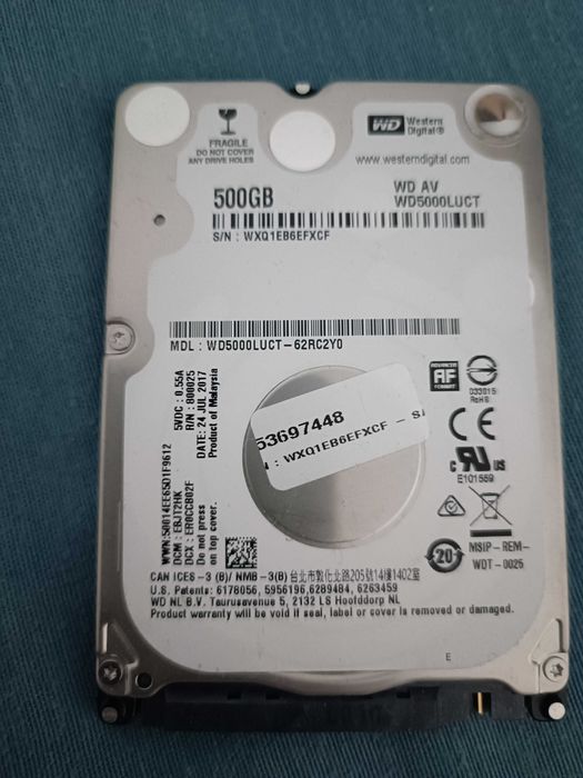 Disco duro 500gb wd 2.5 sata