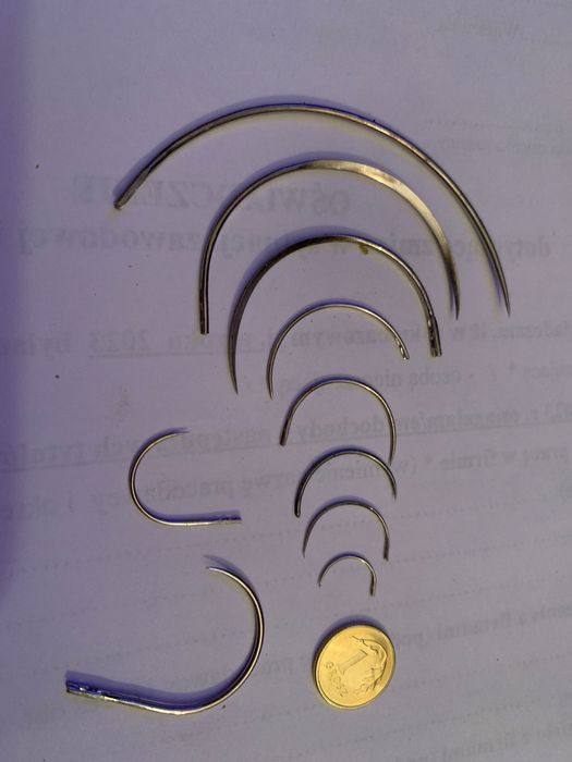 igły tapicerskie  komplet 10 szt