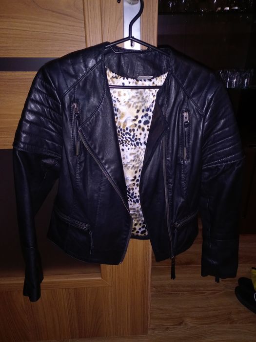 Nowa, skórzana kurtka