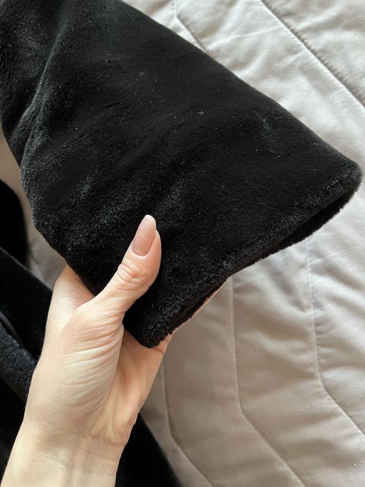 Еко шуба чорна М