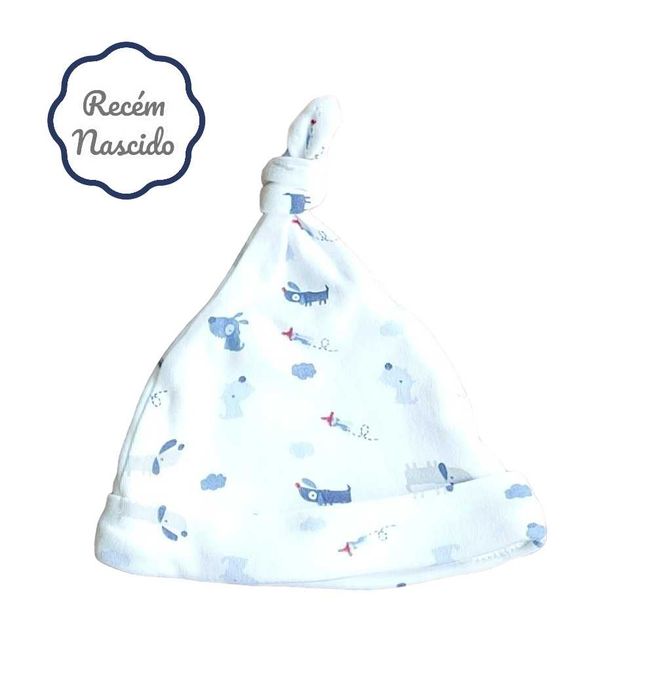 Conjunto Gorro + Body + Babete Recém-Nascido