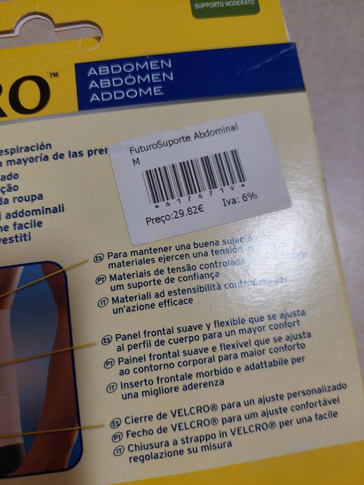 Faixa de suporta abdominal