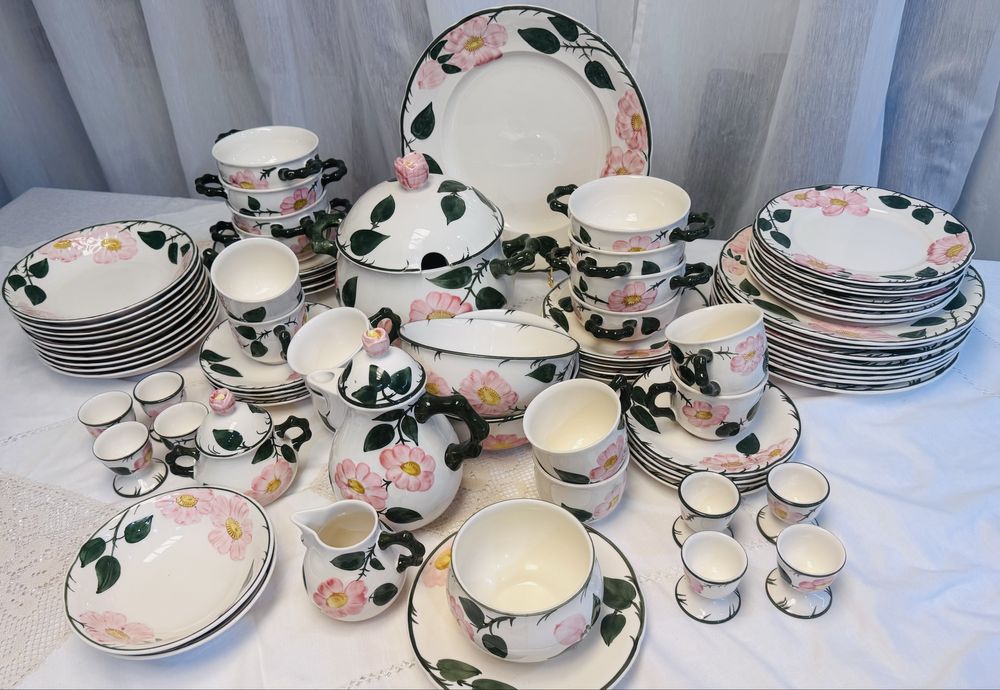 Villeroy boch wild rose, віллерой бох дика троянда, сервіз порцелянови
