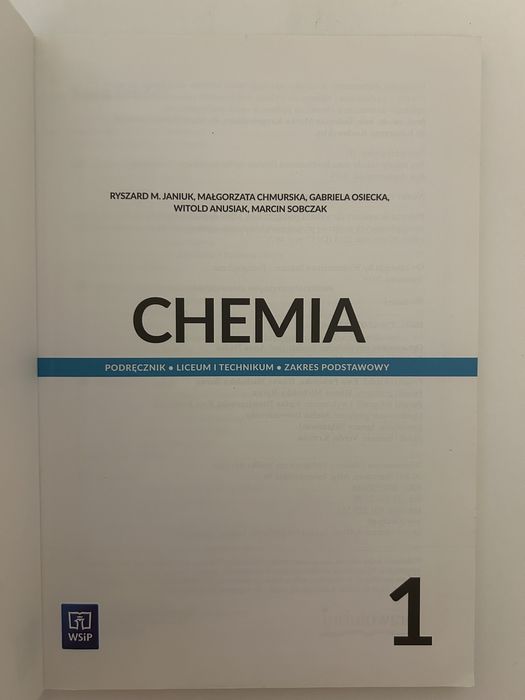 Chemia 1 Zakres podstawowy WSiP