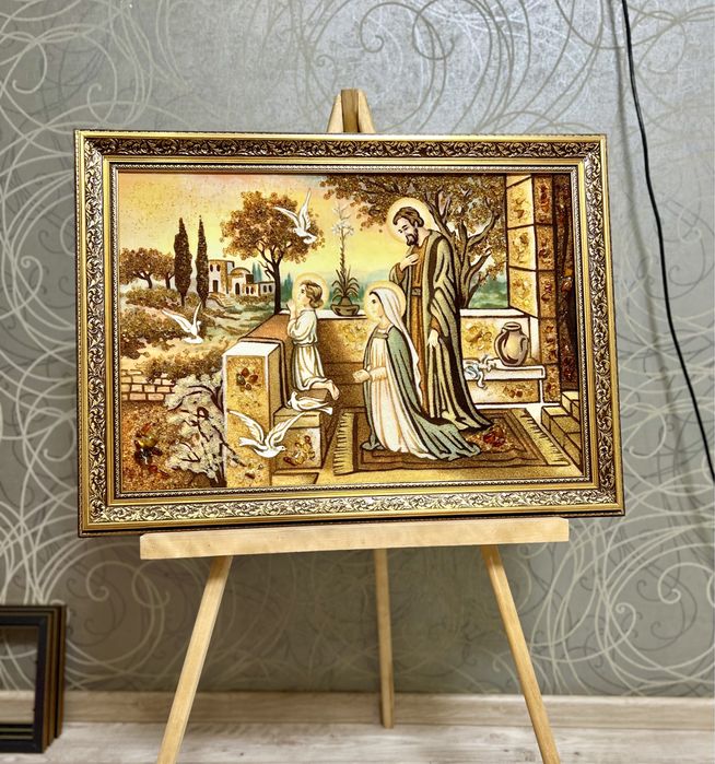 Картины из янтаря иконы картини з бурштини ікони портрет