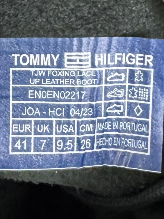 Tommy Hilfiger Jeans ботинки сапожки 41 размер кожаные черные