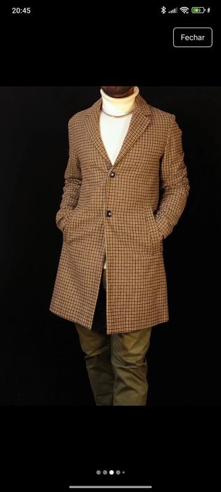 Sobretudo Clássico Homem L