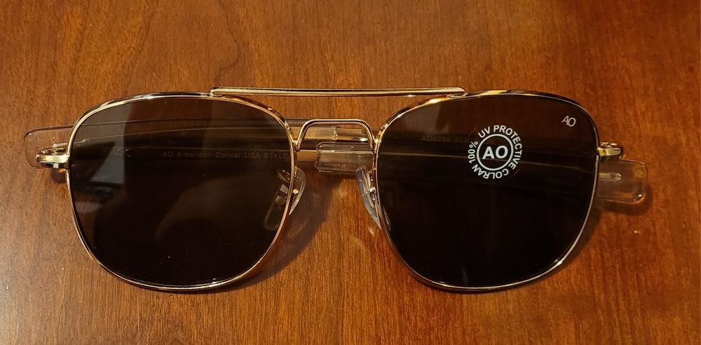 Óculos de aviação novos American Optics autenticos usados em TOPGUN