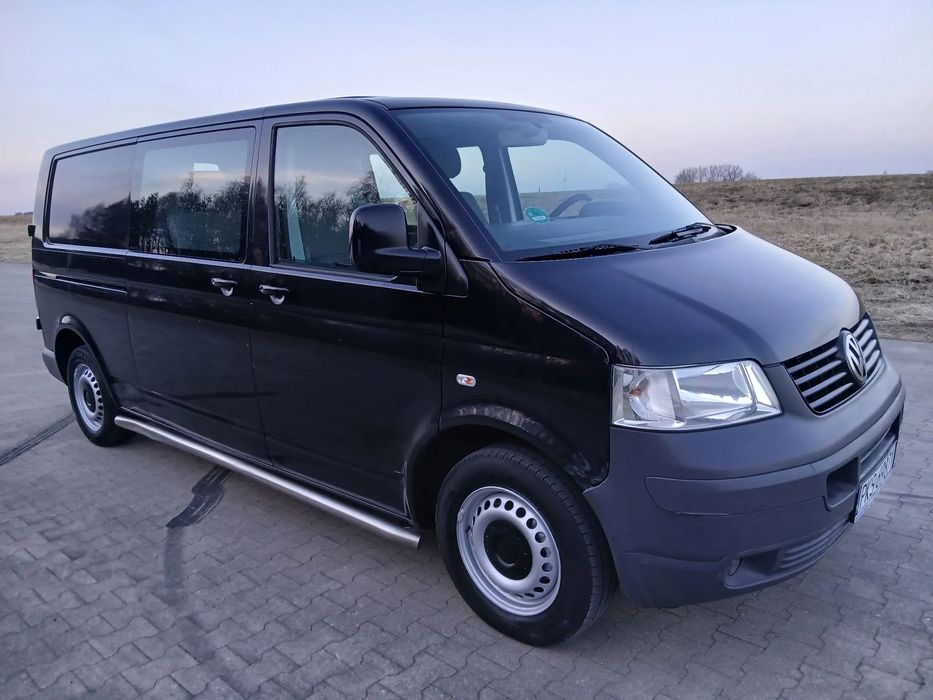 Volkswagen Transporter 2.5 TDI 130 KM Po Remoncie GWARANCJA Brygadówka LONG 6 os DUBELKABINA