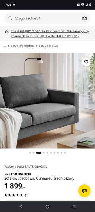 Kanapa,Sofa Ikea saltsjobaden deuosobowa