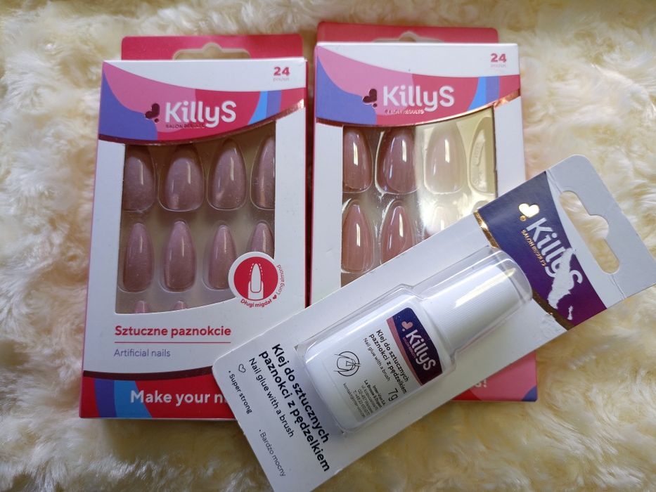 Paznokcie sztuczne x 2 Killys , klej Killys .