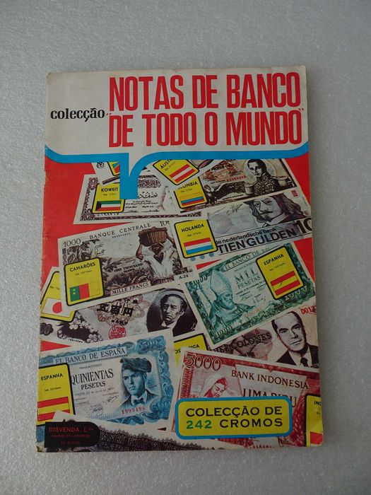 Caderneta de cromos Notas de Banco de Todo o Mundo (faltam 57 cromos)