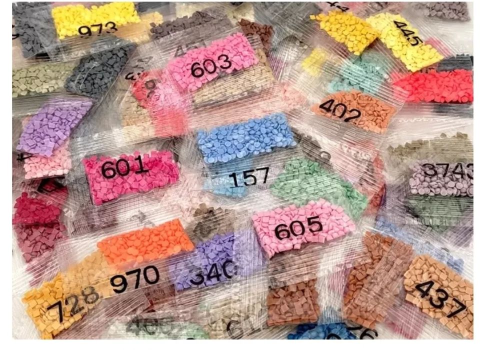 Dodatkowe DIAMENCIKI KWADRATOWE do haftu diamentowego NOWE paczuszki