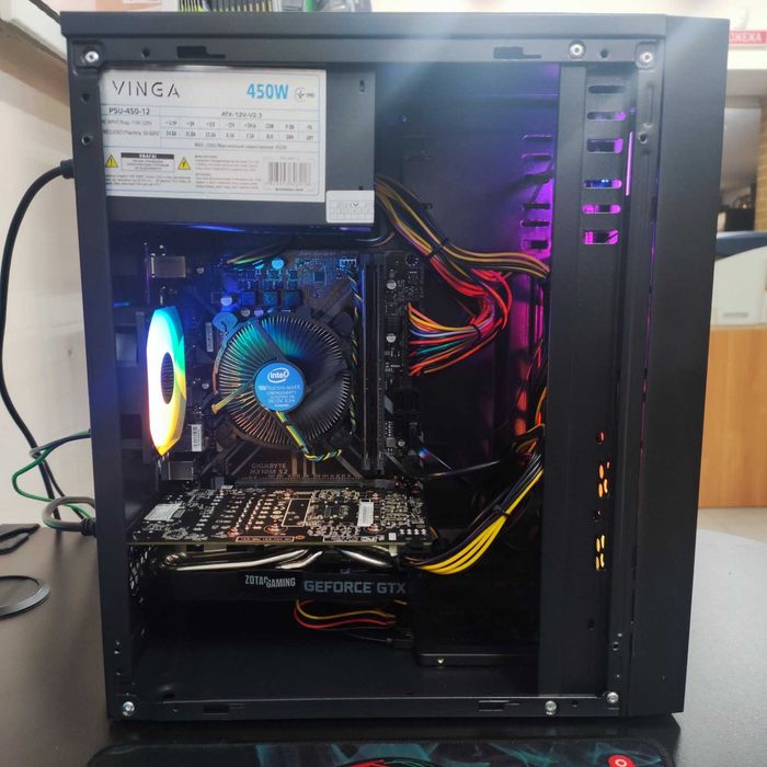 Компютер Игровой Intel Core i5-9400f, 16GB DDR4, GTX 1660ti, SSD 500GB