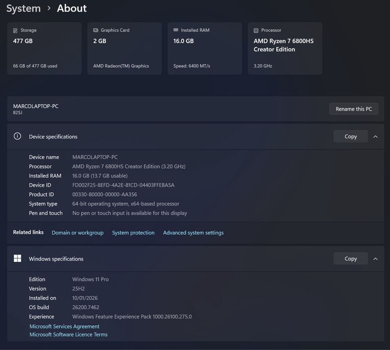Lenovo IdeaPad 5 Pro 14ARH7 – Como novo