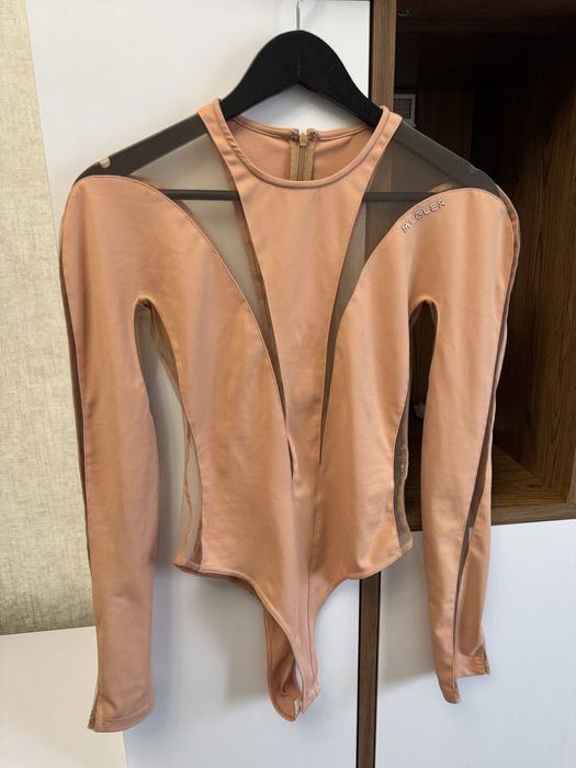 Бежевий боді Mugler