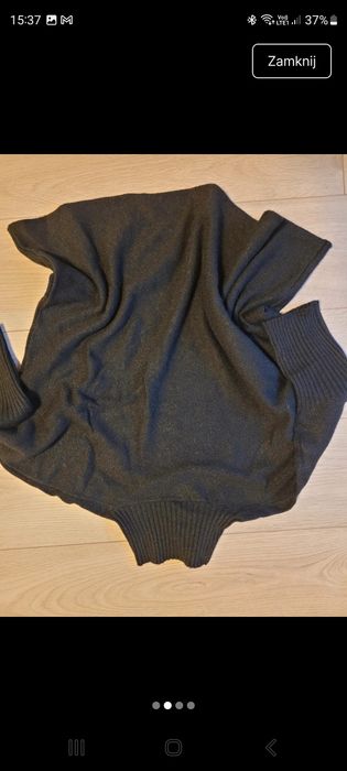 Sweter golf czarny krótki rękaw rozm. Uni