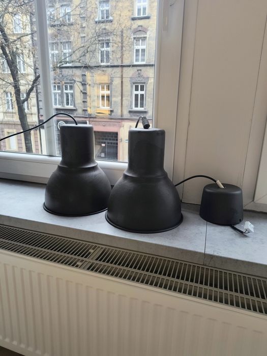 IKEA HEKTAR – 2x lampa wisząca czarna | industrial