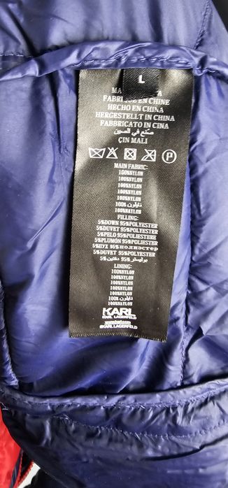 Kurtka kurteczka puchową karl Lagerfeld kl granatowa L 40 czerwona