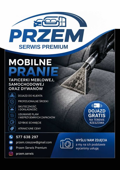 Pranie czyszczenie tapicerki samochodowej Kanapy Narożniki Fotele Dywany
