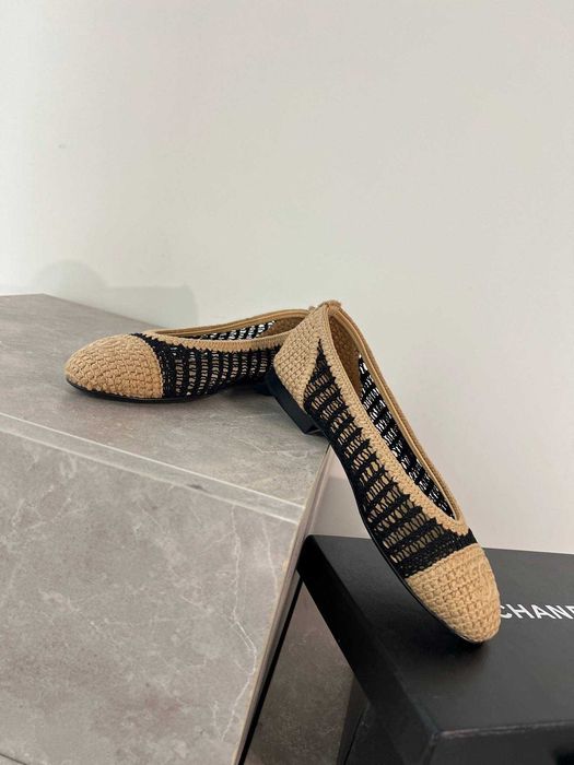 Chanel klasyczne baleriny z kolekcji plecionych espadryli