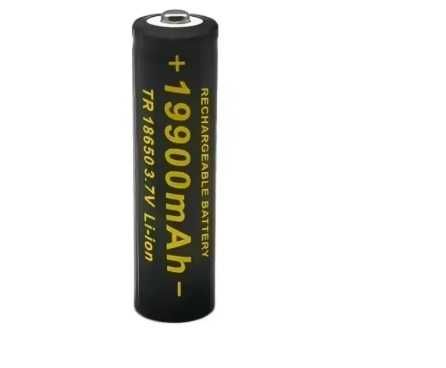 Bateria de íon de lítio 18650, 3.7v, 19900 mAh, grande capacidade