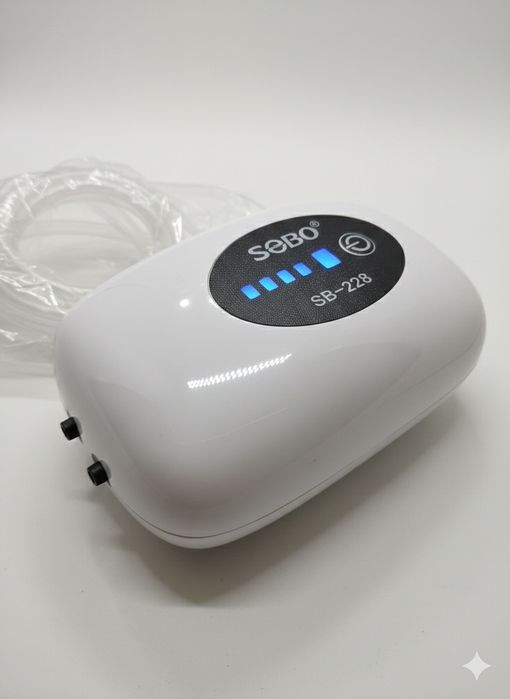 Потужний двоканальний компресор Sobo SB-228 (AC/DC) — до 70 годин авто