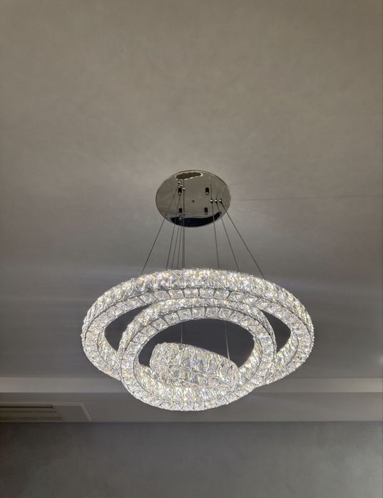 Люстра  led кришталева підвісна