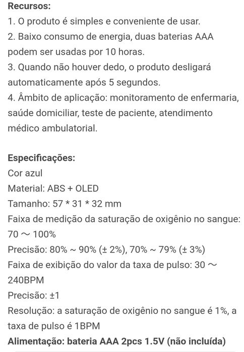 Oxímetro de dedo Digital NOVO

NOVO