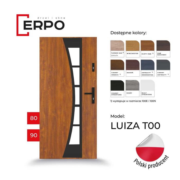 Drzwi wejściowe 80 lub 90 lewe lub prawe 72mm ciepłe, NOWOŚĆ