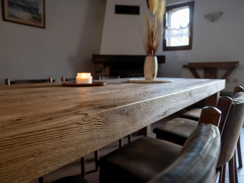 Stół debowy Postarzany Drewno Wiejski styl Rustic Stodola Dla domu