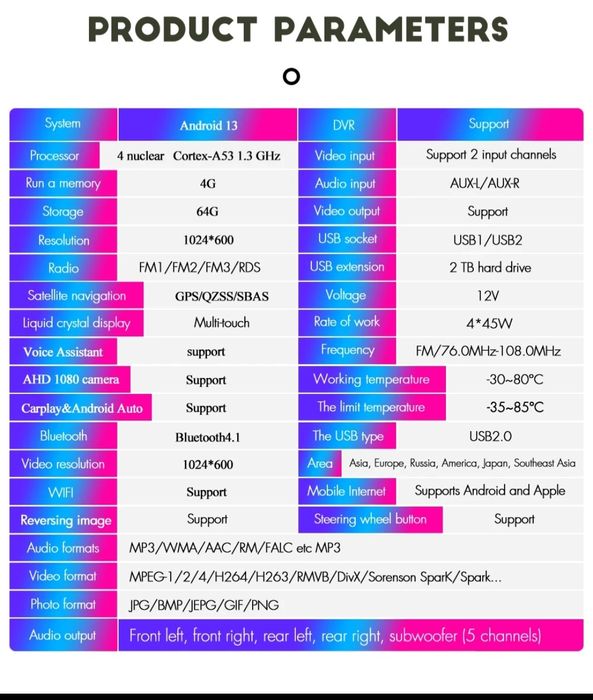 Vendo Autoradio 7" Android 13 4G Ram 64G Rom