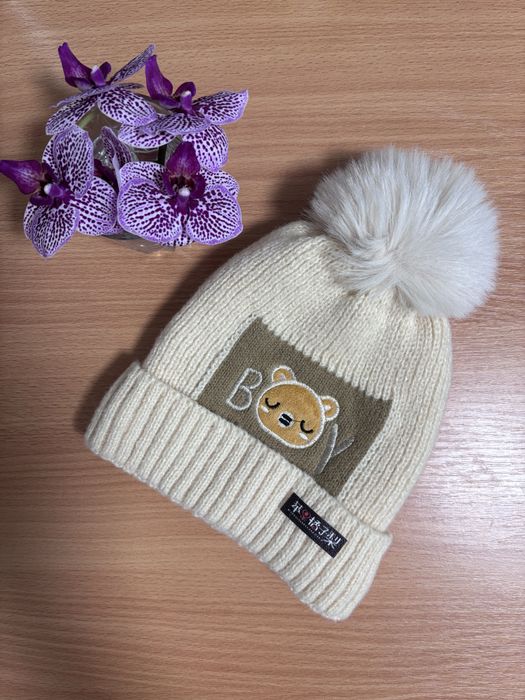 Нова зимова шапка на хлопчика, р.46-52,на 1-3 роки