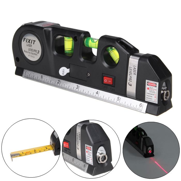 FIXIT Level Pro 3 Laser Level Measuring Tape64309605393026120