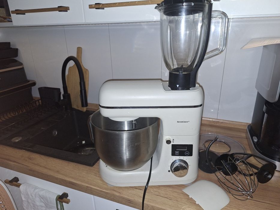 Mikser robot planetarny lidl 3w1 waga blender kremowy silvercrest