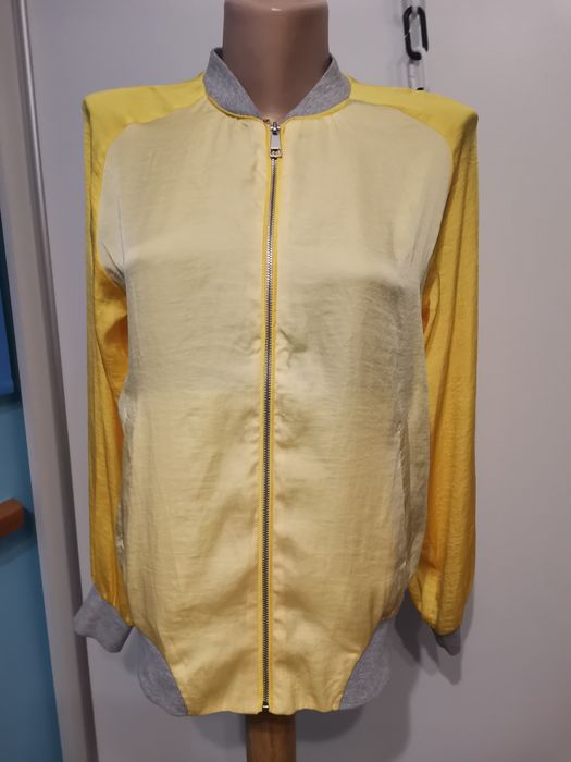 #Stradivarius, lekka kurtka damska bomberka rozm M, odcienie żółtego,